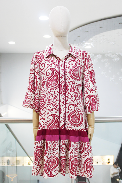 Vestido camisero print paisley