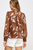 Blusa fluida café con beige