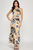 Conjunto floral beige y negro