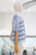 Blusa azul con blanco