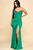 Vestido drapeado verde 50/30%