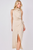 Vestido halter beige
