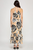Conjunto floral beige y negro