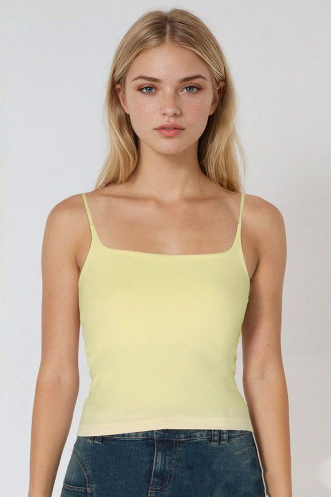 Top tirantes amarillo claro