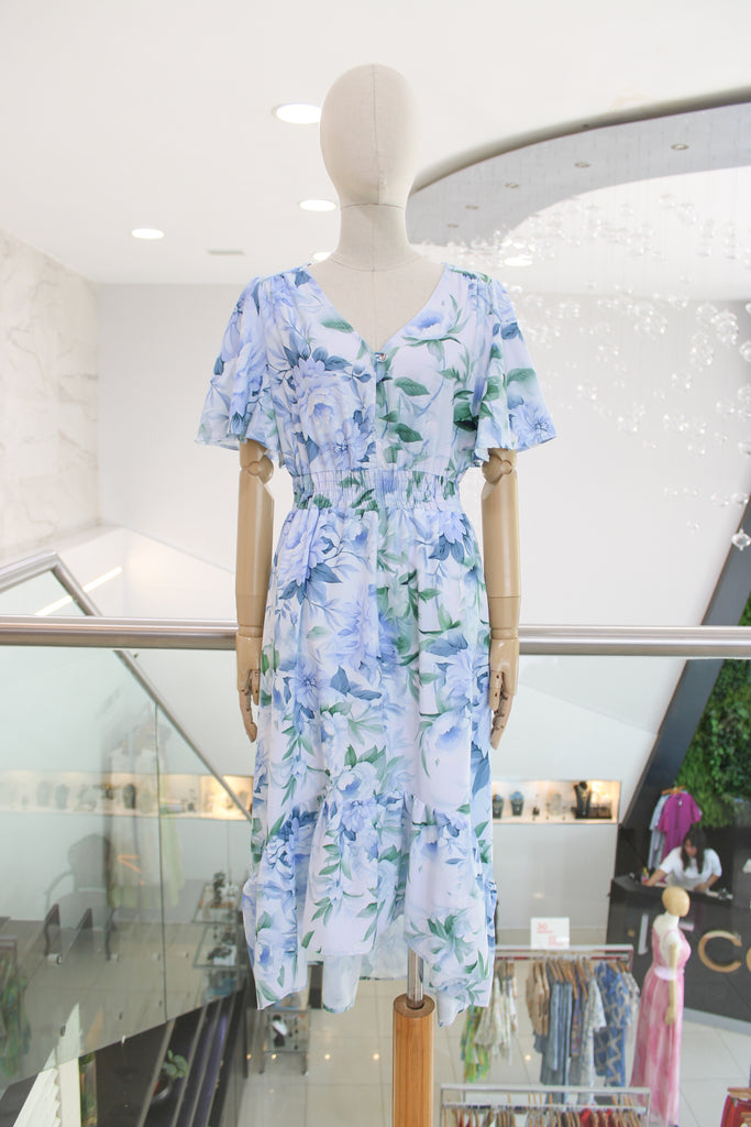 Vestido floral azul
