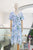 Vestido floral azul