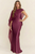 Vestido satín burgundy