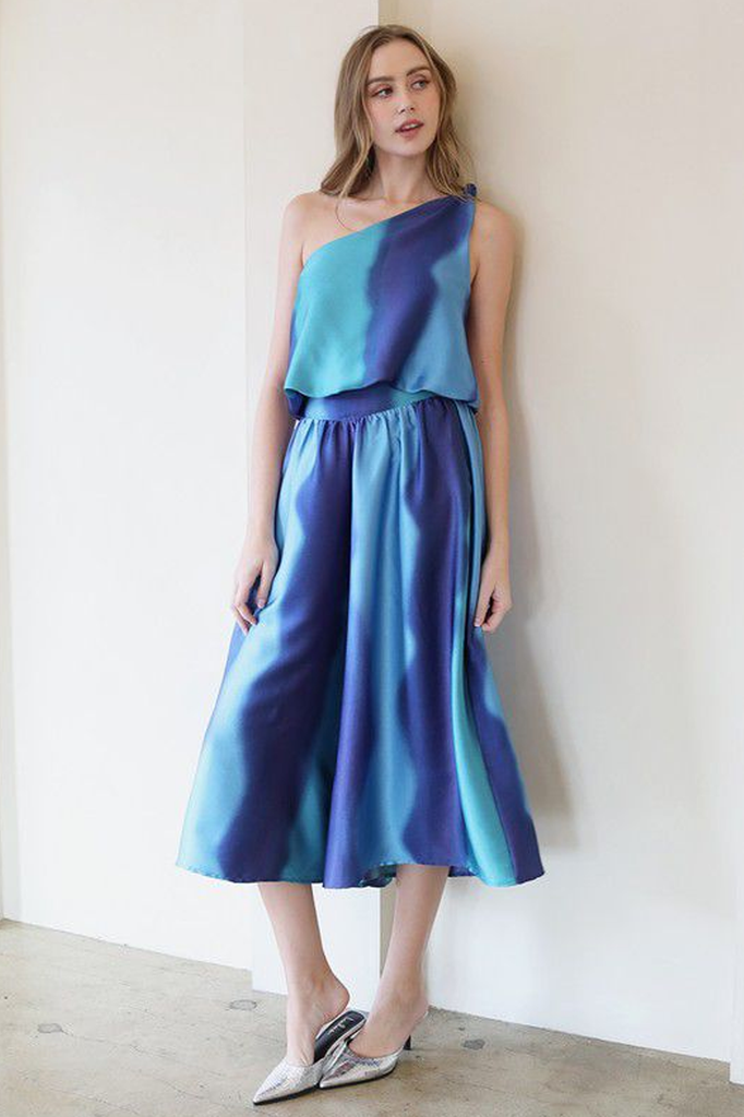 Conjunto satinado azul