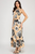 Conjunto floral beige y negro
