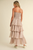 Vestido strapless beige