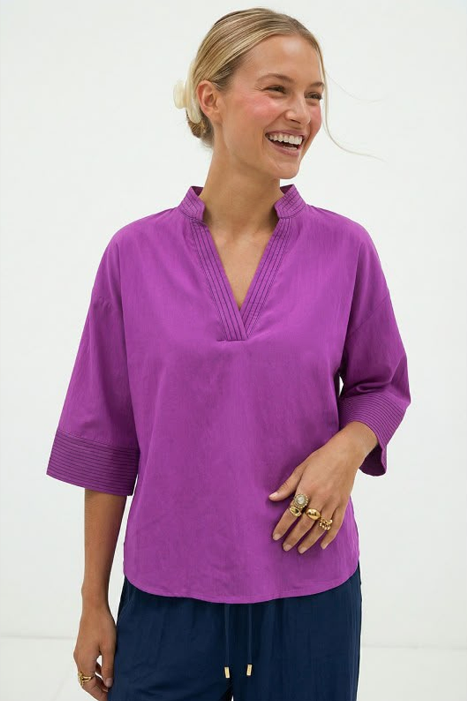 Blusa mao púrpura