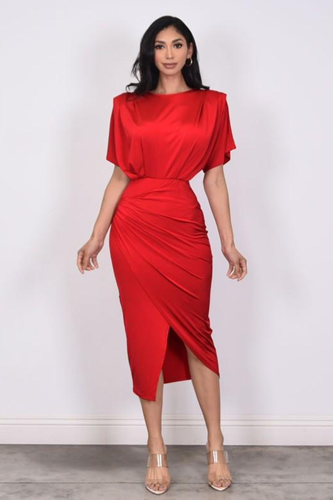Vestido midi rojo