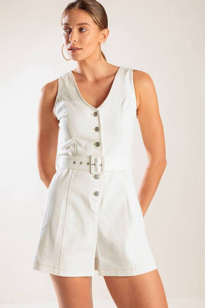 Jumpsuit denim blanco