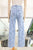 Pantalón denim flores