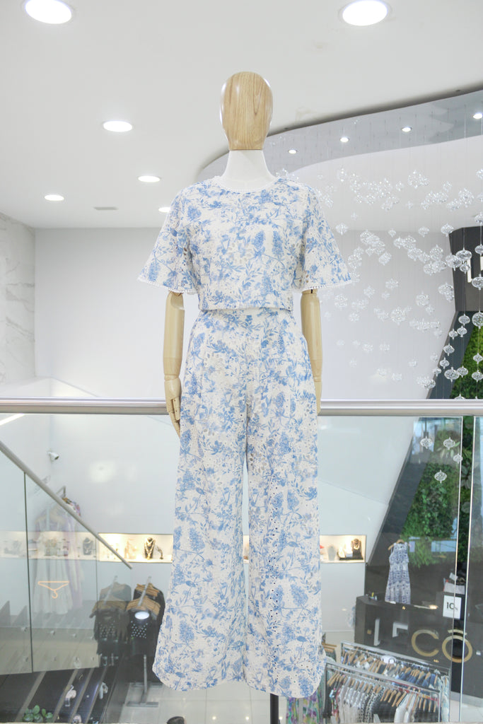 Conjunto algodón azul
