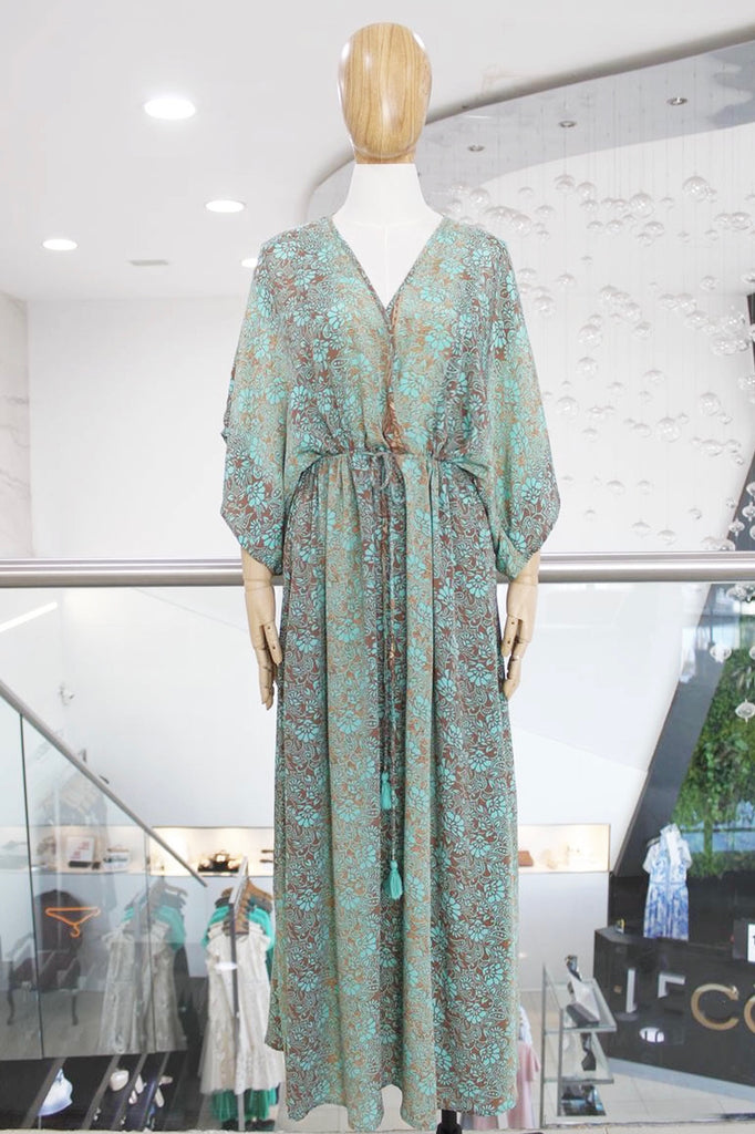 Vestido café aqua