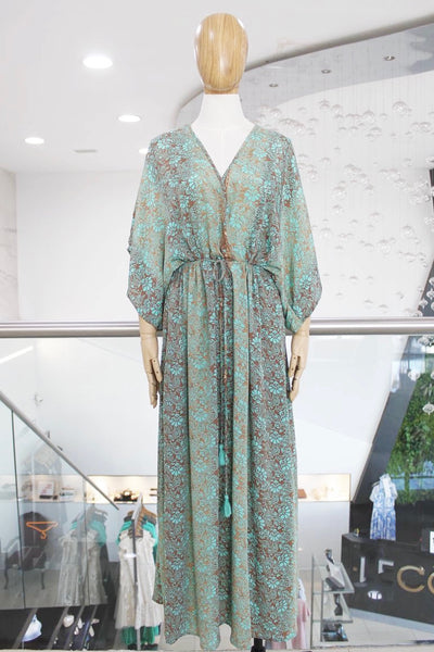 Vestido café aqua