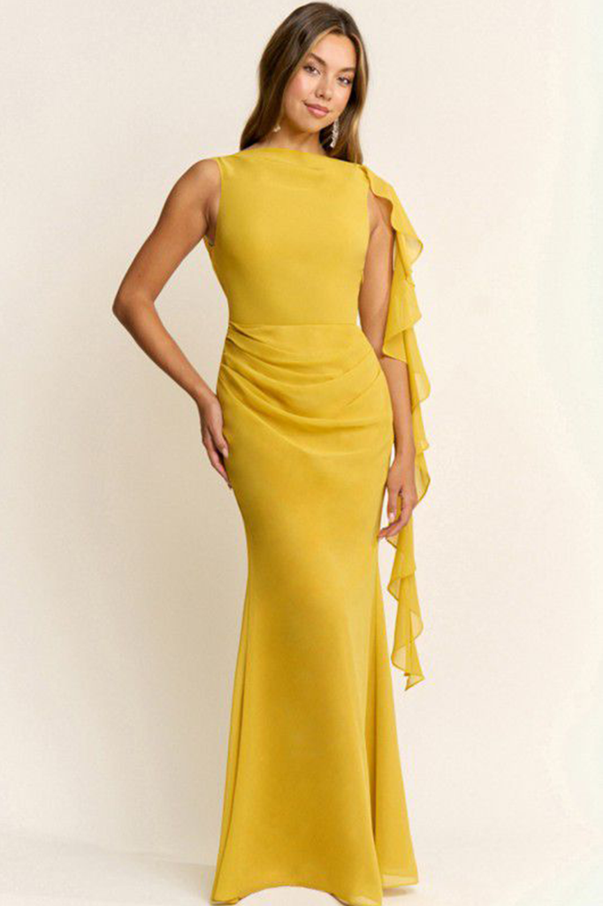 Vestido largo amarillo