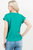 T-shirt flor bordada verde