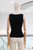 Blusa negra perlas