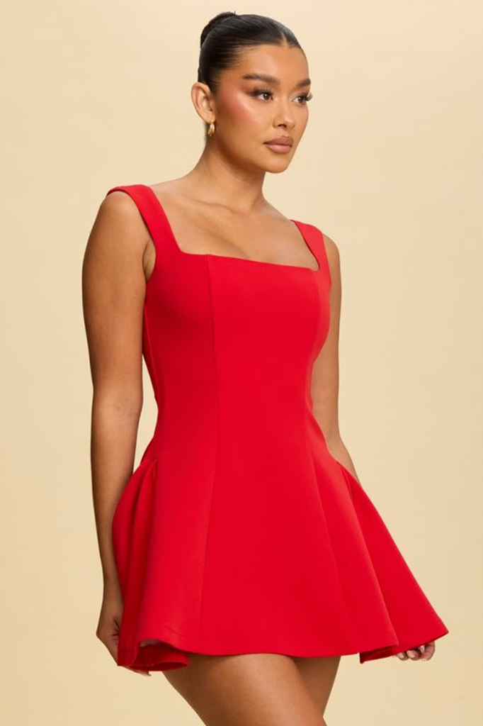 Vestido corto rojo