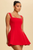 Vestido corto rojo