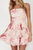 Vestido corto blanco y fucsia