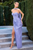 Vestido lila strapless