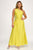 Vestido largo verde limón