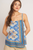 Blusa print azul