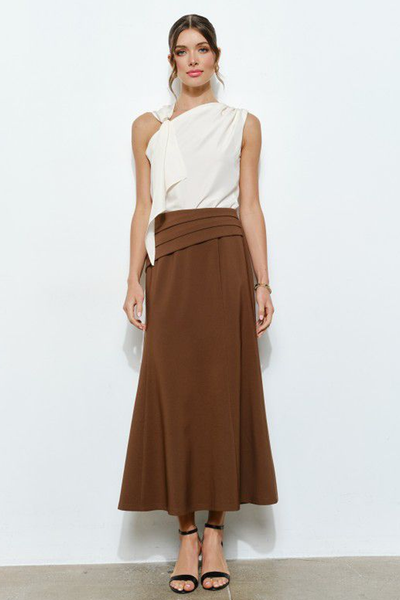 Falda midi café