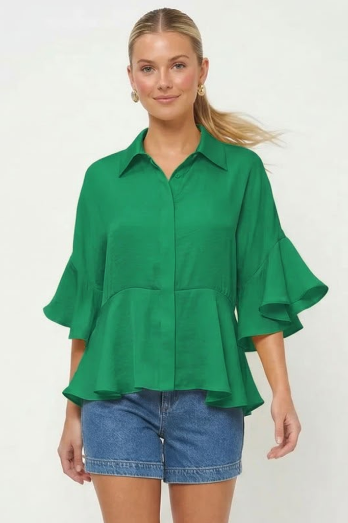 Blusa peplum verde