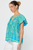 Blusa azul floral