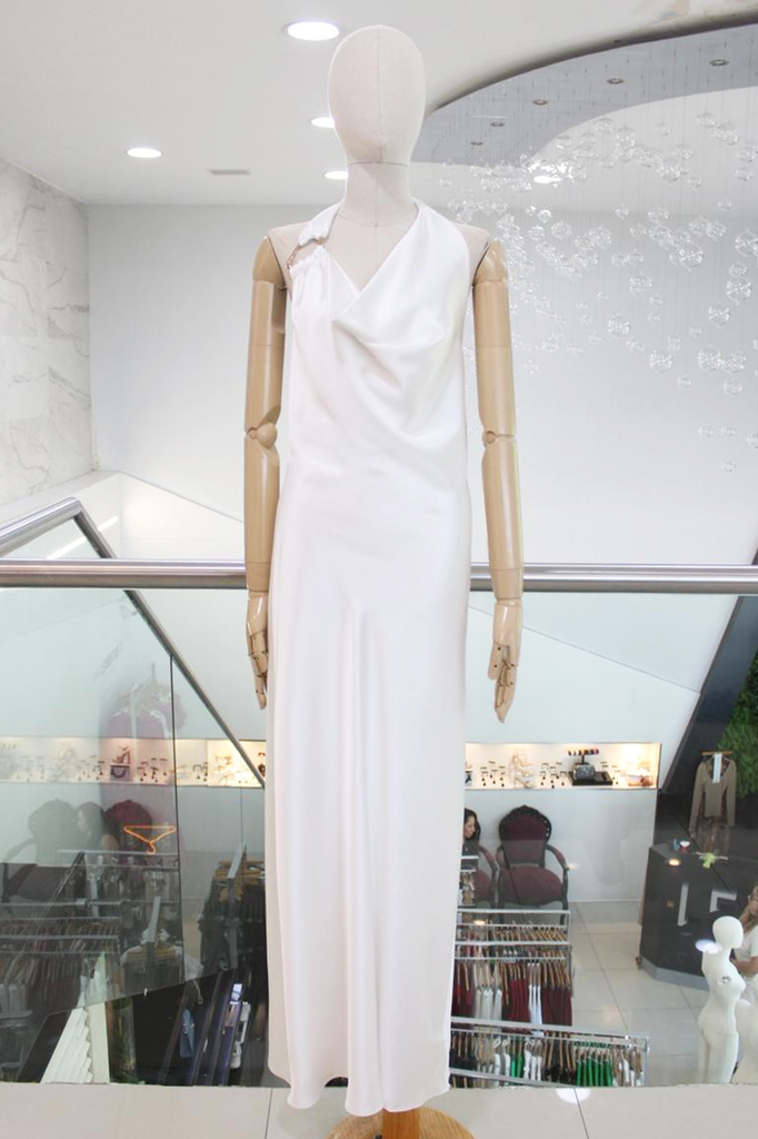 Vestido satín blanco