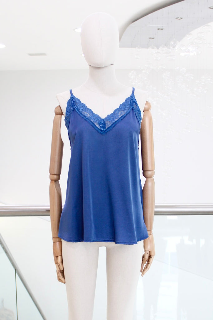 Blusa lencera azul