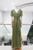 Vestido gasa verde olivo