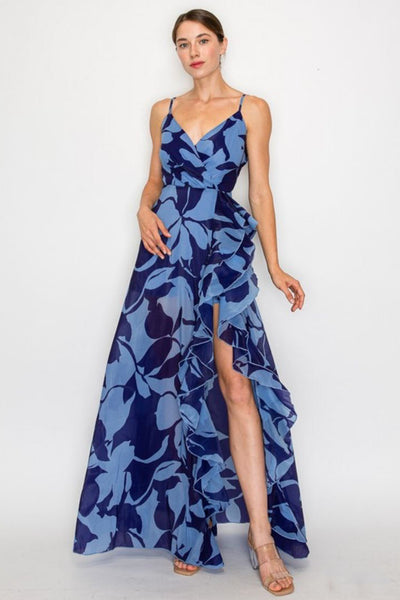 Vestido flores azul