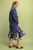 Vestido azul oscuro estampado