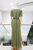 Vestido gasa verde olivo