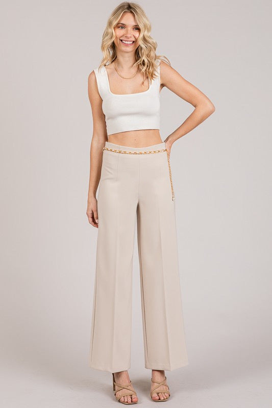 Pantalón beige cadena