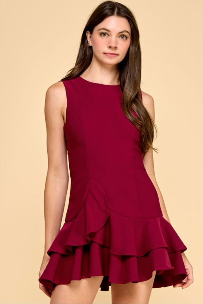 Vestido corto vino