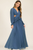 Vestido azul plisado