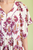 Vestido midi beige con magenta