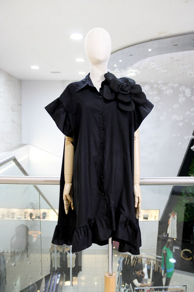 Vestido popelina negro