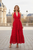 Vestido halter rojo