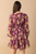 Vestido corto morado con estampado