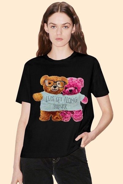 T-shirt negra ositos