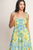 Vestido floral azul y amarillo