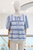 Blusa azul con blanco
