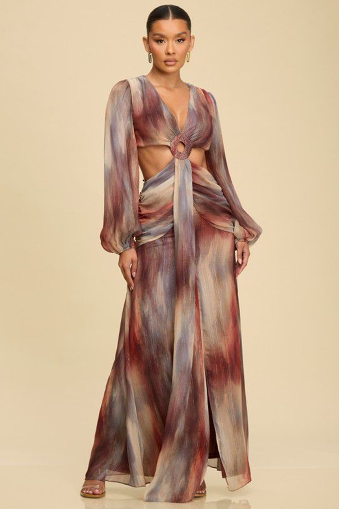 Vestido degradado café